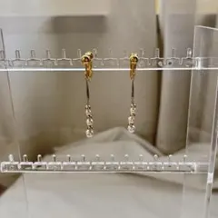 結婚式などのお呼ばれに◎ ゴールド パール イヤリング