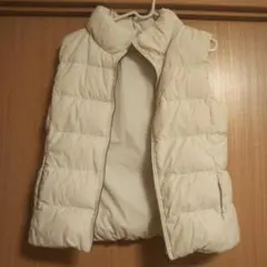 PLST アイボリー リバーシブルダウンベスト プラステ ダウン ベスト 白 M