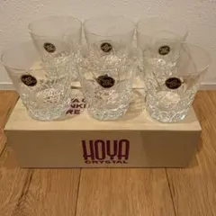 【新品未使用】HOYA CRYSTAL オールドファッション グラス 6客 F7