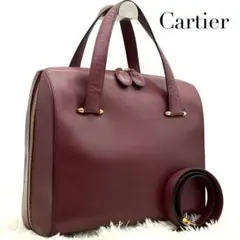 Cartier カルティエ マスト 2way ショルダー ハンドバッグ ボルドー