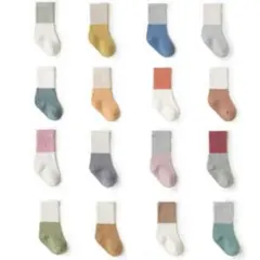 ENDO SOCKS 暖色二色シンプルに可愛い子供靴下4足セット