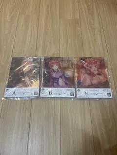 一番くじ　五等分の花嫁　A B E　アクリルボード　3点