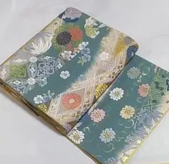 HH5-1 ☆逸品☆琳派三寿奏 ☆丸帯☆ プラチナ本金箔 ☆全通 ☆正絹