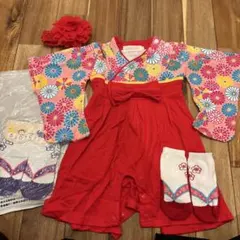 袴風ロンパース ベビー 70cm