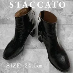 STACCATO(スタッカート)エナメルショートブーツ レディース　24.0cmのサムネイル