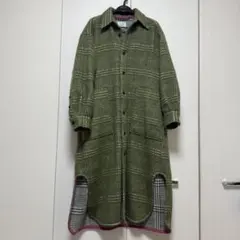 IENA LA BOUCLE プレイドシャギーウールシャツコート
