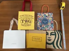 ショップ袋（TWG, L'Occitane, Starbucks他）