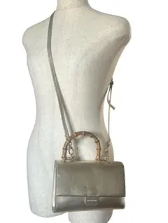 PECHINCHAR バンブーハンドルショルダーバッグ　2way 極美品のサムネイル