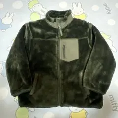 トップバリュ　イオン　フリースアウター　厚手　カーキ　110サイズ 秋冬　暖か