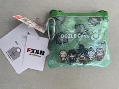 【未使用】ドズル社　しまむら　クリアポーチ入りエコバッグ　グリーンのサムネイル