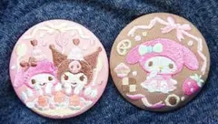 サンリオ 刺繍缶バッジ ビスケット Biscuit マイメロロディ シークレット