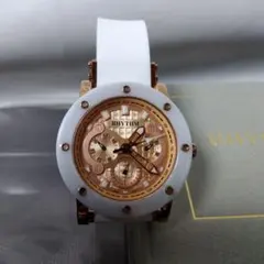 【訳ありジャンク品】リズム時計　レディース腕時計　クロノグラフ　数量限定品