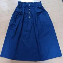 SHEIN　ロングスカート　デニム　青