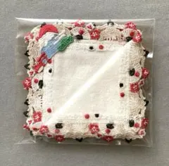 新品未使用♪近沢レース タオルハンカチ 和レース どすこい日本 ホワイト