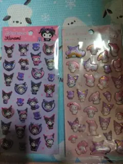 Kuromi & My Melodyぷくっとシールセット
