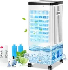 冷風扇風機 LED液晶画面 8L大容量3段階風量切替 冷風機 冷風扇 - メルカリ