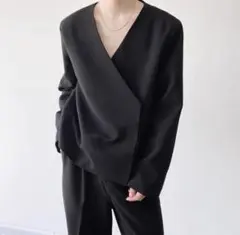 ノーカラージャケット　韓国やワンホン男子好きな方に