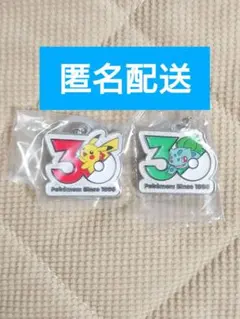 ポケモン 30周年 メタルチャームマスコット ピカチュウ フシギダネ