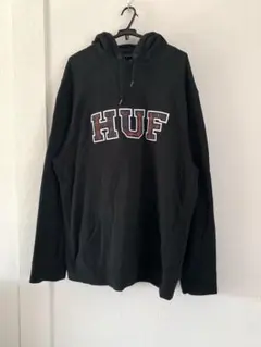 HUF ハフ メンズ パーカー チェック ブラック XXL