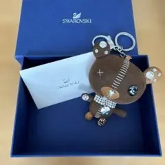 【美品】SWAROVSKI ジェルチャーム バッグチャーム クマ 保証書・箱付き