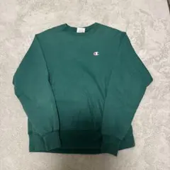 Champion 緑スウェット　リバースウィーブ
