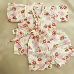 花柄コットン甚平 90cm