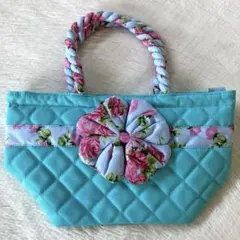 ✨希少品✨NaRaYa ナラヤ キルティング ハンドバッグ リボン 花柄のサムネイル