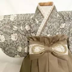 Morris&Co インド刺繍のベビー袴70〜90 ハンドメイドお食い初め初節句