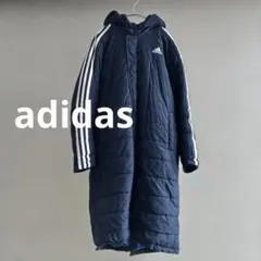 アディダス/サッカーベンチコート/ネイビー/ジュニア150サイズ/クリーニング済