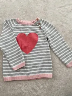 H&M ニットセーター、キッズ、長袖、ハート