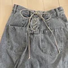 レースアップ　デニム　パンツのサムネイル