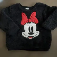 【中古】Disney baby ミニー ボアトレーナー ブラック 90cm