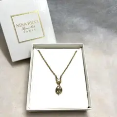 【美品箱付】NINA RICCI NRロゴゴールドネックレス