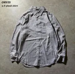 ORVISミニチェックシャツ古着ホワイト系当時物CBOY美品Lクラシックレア