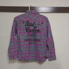 RADCUSTOM　チェック柄 長袖シャツ ピンク系