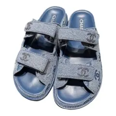 【正規品】CHANEL シャネル デニムサンダル ココマーク CHANEL デニム サンダル ココマーク39.5C - メルカリ