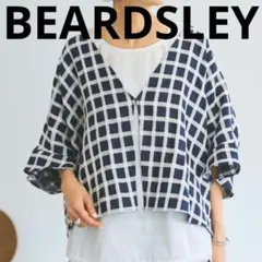 美品 BEARDSLEY タフタビッグチェックワンピース ブラック - メルカリ