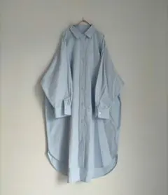 PINUE フロントギャザーシャツワンピース（STRIPE） S size - メルカリ