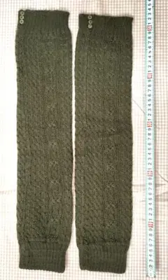 新品☆ケーブル編み レッグウォーマー