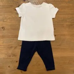 BabyGAP ホワイトTシャツ＆nextネイビーパンツセット 3-6ヶ月
