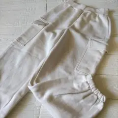 GU　140　ジョガーパンツ　白　ホワイト