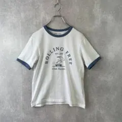 UNIQLO UT スヌーピー リンガーTシャツ M ホワイト×ブルーのサムネイル