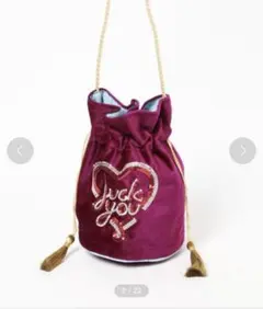 niko and‥ オリジナル刺繍巾着ショルダーバッグ