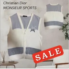 【Christian Dior】 SPORTS ニットベスト L 千鳥格子