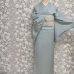 正絹 色無地 本草木染 落款 (未使用品)