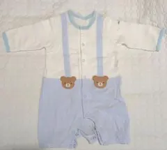 ミキハウス　くま長袖ロンパース　70
