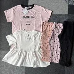 【新品】女の子　130㎝ 半袖　ワンピース　チュニック　水玉　レギンス　パンツ