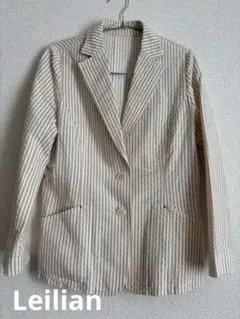 Leilian ストライプ　ジャケット