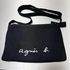 agnès b. ブラック ショルダーバッグ サコッシュ