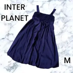 【INTERPLANET】ネイビー バルーンスカート キャミワンピース 02